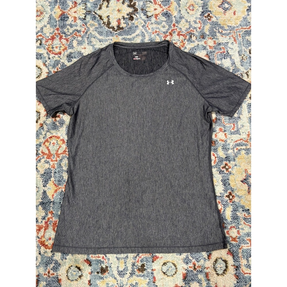 Under Armour HeatGear Shirt Women's Medium/Large Gray Heathered Performance EUC